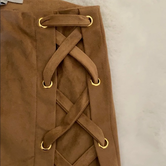 faux suede fall mini skirt - Picture 3 of 6